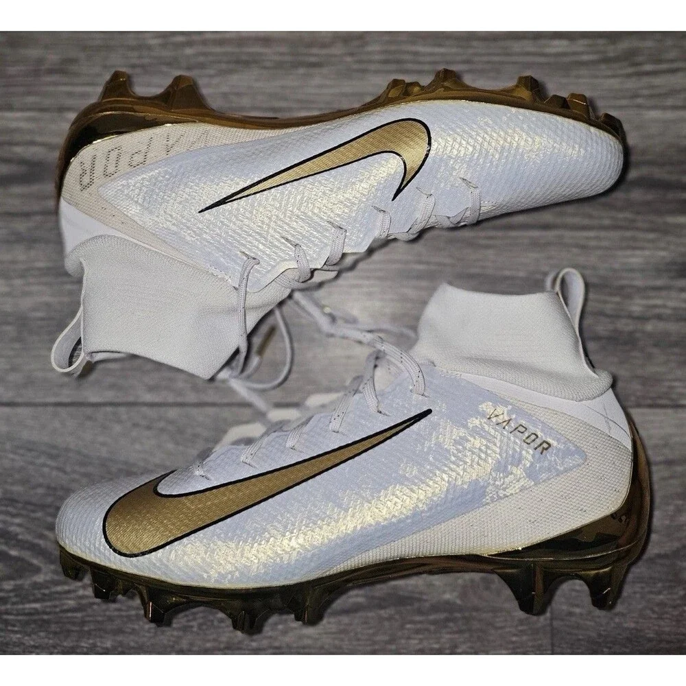 Size 11 Nike Vapor Untouchable Pro 3 PRM Football Cleats Gold White AQ0634-007